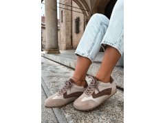 Dámské kožené semišové barefoot tenisky zazoo n1400 béžové 5