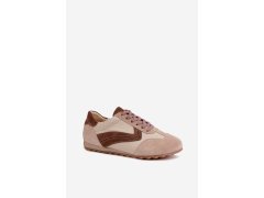 Dámské kožené semišové barefoot tenisky zazoo n1400 béžové 8