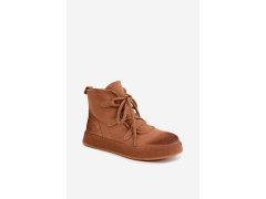 Zateplené kožené kozačky z přírodního nubuku artiker 59c1128 Camel 2