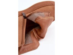Zateplené kožené kozačky z přírodního nubuku artiker 59c1128 Camel 8