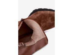 Zateplené kozačky z přírodního semiše vinceza 91172 Camel 2