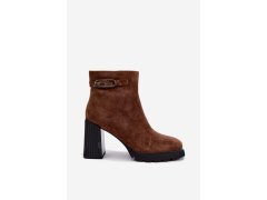 Zateplené kozačky z přírodního semiše vinceza 91172 Camel 7
