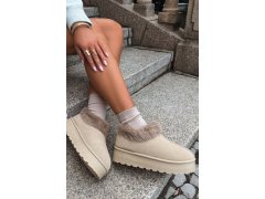 Platformové sněhule big star uu274224 Béžové 3