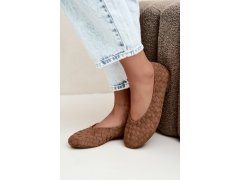 Kožené rovné baleríny camel Larelle 3
