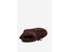 Kožené semišové zimní boty s kožešinou d&a gr62-6021 Hnědé 8