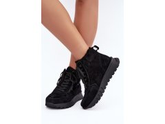 Dámské kozačky s&nbsp;kozačím semišem s&nbsp;izolací černé Alirella 4