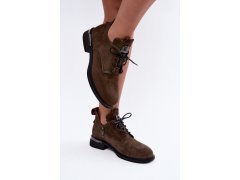 Dámské kožené boty vinceza 89151 Khaki 4