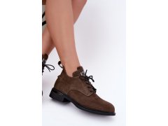 Dámské kožené boty vinceza 89151 Khaki 5