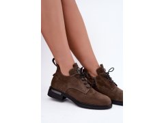 Dámské kožené boty vinceza 89151 Khaki 7