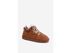 Kožené semišové sněhule s kožešinou vinceza 97974 Camel 2