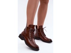 Zateplené kotníkové boty na nízkém podpatku vinceza 58677 Camel 1