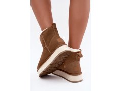 Zimní boty z&nbsp;přírodního semiše s&nbsp;teplou podšívkou big star uu274692 Camel 6