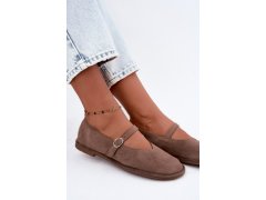 Barefoot baleríny s páskem taupe Rhoselle 7