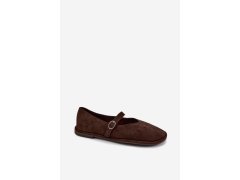 Dámské barefoot baleríny s páskem čokoládové Rhoselle 2
