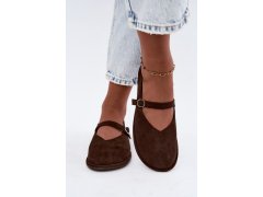 Dámské barefoot baleríny s páskem čokoládové Rhoselle 3