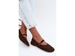 Dámské barefoot baleríny s páskem čokoládové Rhoselle 4