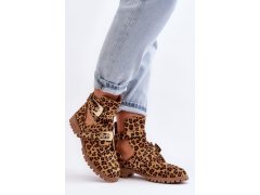 Dámské kotníkové boty lu boo semišové s&nbsp;vykrojením leopard rock Girl 3