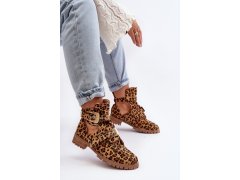 Dámské kotníkové boty lu boo semišové s&nbsp;vykrojením leopard rock Girl 7