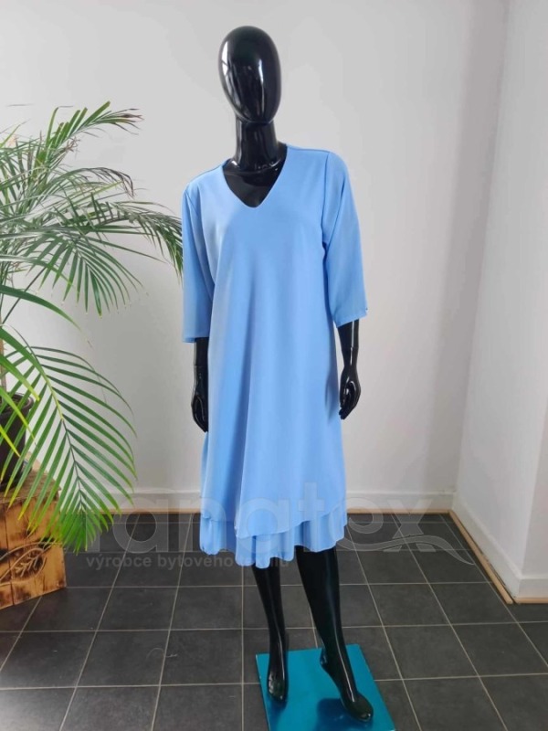 Šaty Elegánka v modré - Oděvy Dámské šaty letní