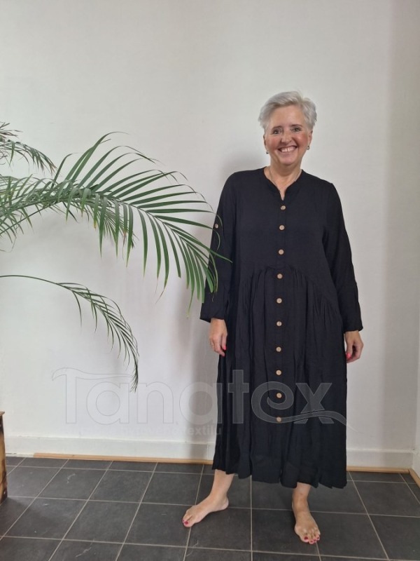 Šaty Celopropínací - dřevěné knoflíky - Oděvy Dámské šaty letní