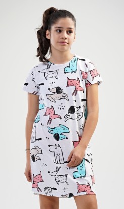 Dětská Noční košile s krátkým rukávem dogs - Oděvy Kalhoty, baggy, nasrávačky Chlapecké noční košile