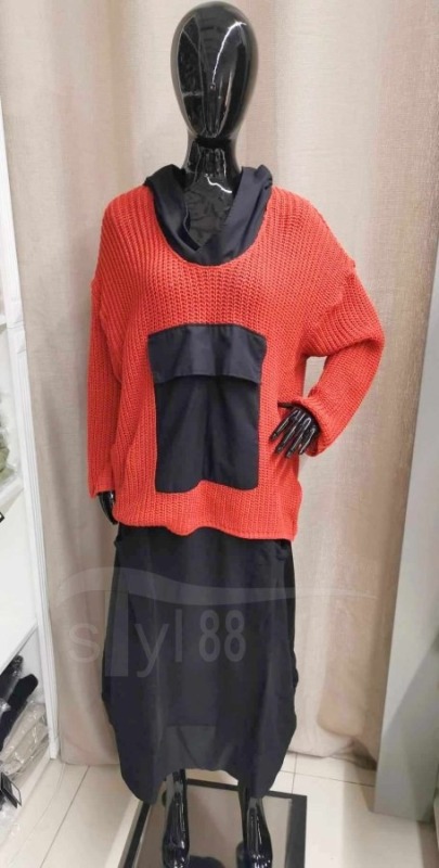 Tunika Klokanka oranžovočervená - Oděvy Tuniky, mikiny, svetry