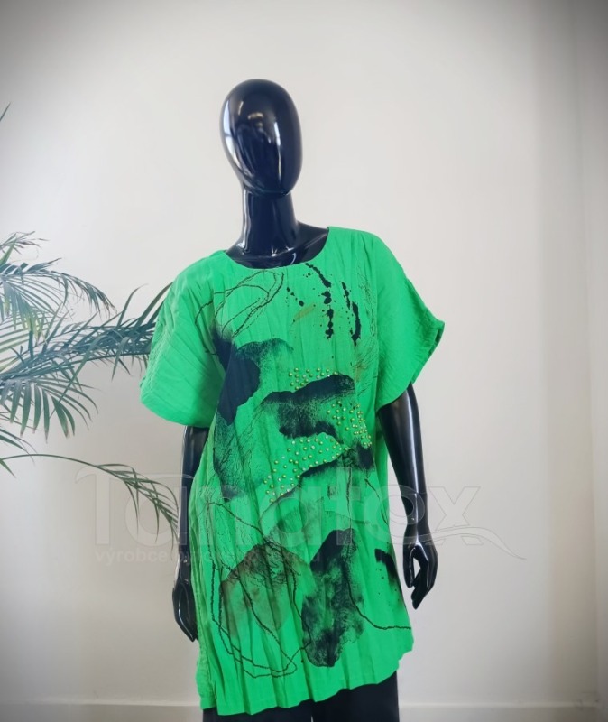 Tunika Astrakce zelená - Oděvy Tuniky, mikiny, svetry