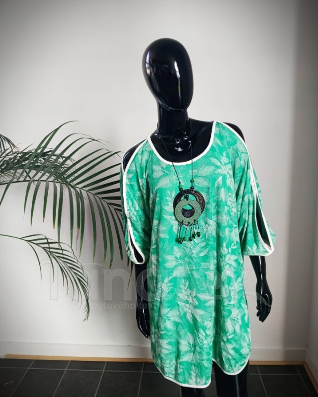 Tunika Květy v mramoru zelené - Oděvy Tuniky, mikiny, svetry