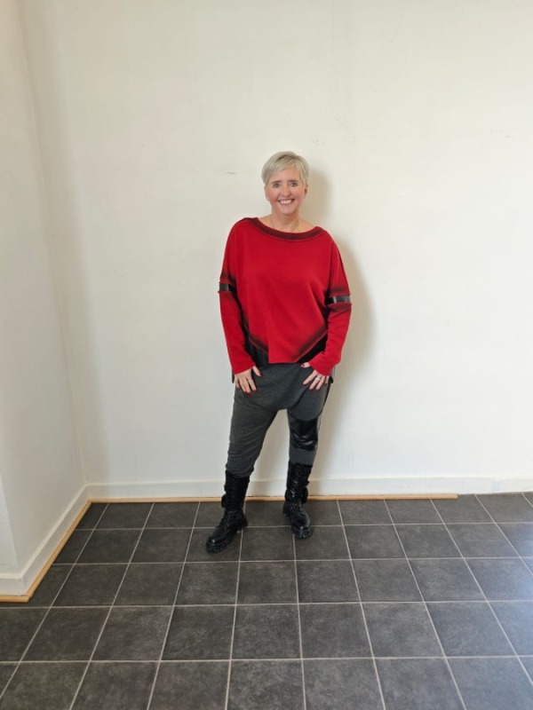 Mikina Bela červená