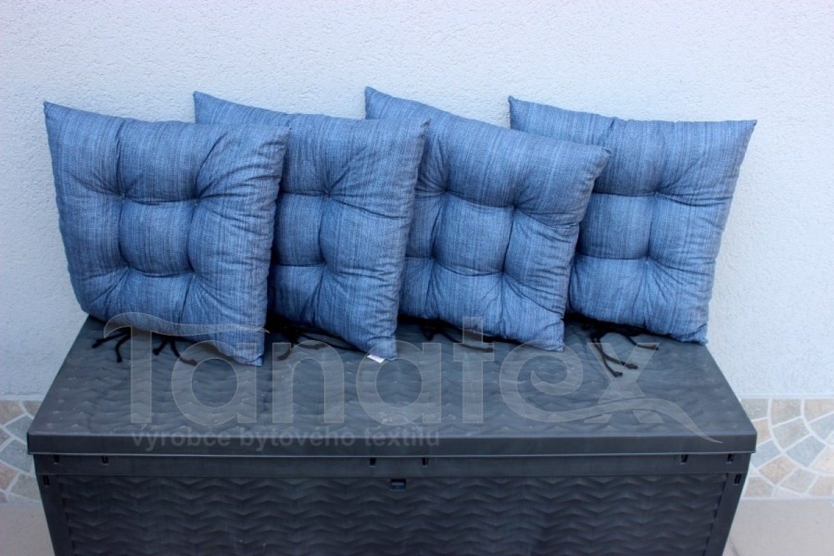 Sedák Uni tmavě modrý jako tkaný - Posezení Sedáky sedák klasik
