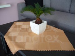 Ubrus Tkané kostky - oříškové