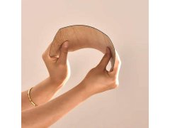 10 ks samolepicích panelů hexagon - světlé dřevo 3