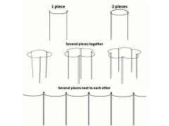2 ks Kovové podpěry rostlin 35 cm 10