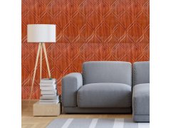 3D tapeta ornament - dřevěný