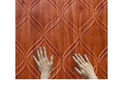 3D tapeta ornament - dřevěný 2