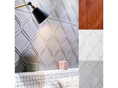 3D tapeta ornament - dřevěný 3