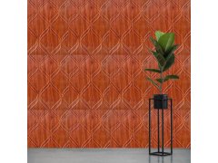 3D tapeta ornament - dřevěný 6