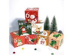 Adventní kalendář - plnitelné krabičky 24 ks 2