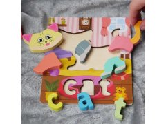Anglické puzzle pro nejmenší - kočička 6