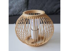 Bambusová stolní lampa s&nbsp;LED žárovkou, teplá bílá 10