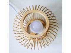 Bambusová stolní lampa s&nbsp;LED žárovkou, teplá bílá 2