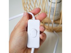 Bambusová stolní lampa s&nbsp;LED žárovkou, teplá bílá 3