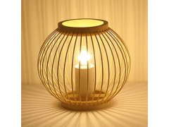 Bambusová stolní lampa s LED žárovkou 11