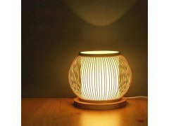 Bambusová stolní lampa s LED žárovkou 4