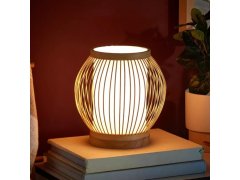 Bambusová stolní lampa s LED žárovkou 8