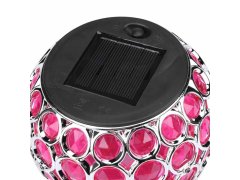 Barevná solární lampa - růžová 10
