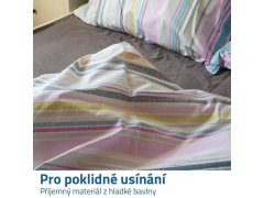 Bavlněné povlečení - pastelové pruhy 2