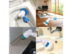 Bezdrátový čistící kartáč + 3 nástavce, prodlužovací rukojeť 8