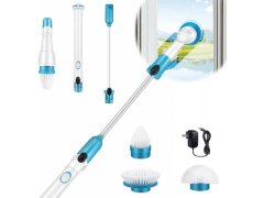 Bezdrátový čistící kartáč + 3 nástavce, prodlužovací rukojeť 9