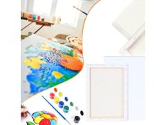 Dárková sada na malování - plátno 50x40 cm, sada barev a&nbsp;štětce 10